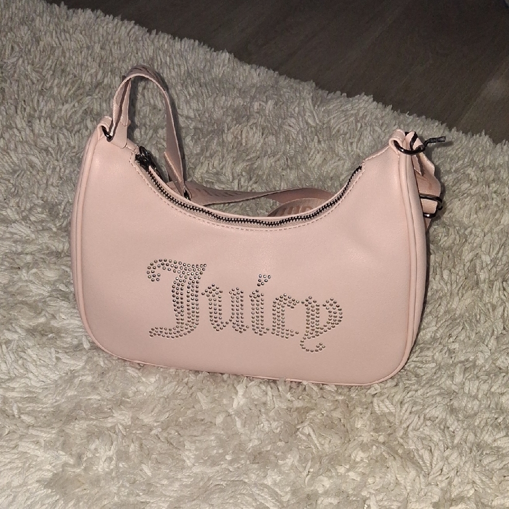 Juicy Couture Pink Rhinestone Embellished Shoulder Bag
